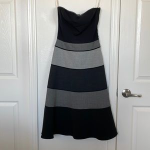 BCBG Strapless dress size small black and different shades of grey